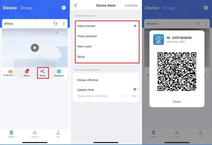 Share EseeCloud Camera Access