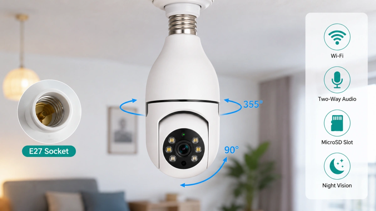 iCSee Light Bulb Camera