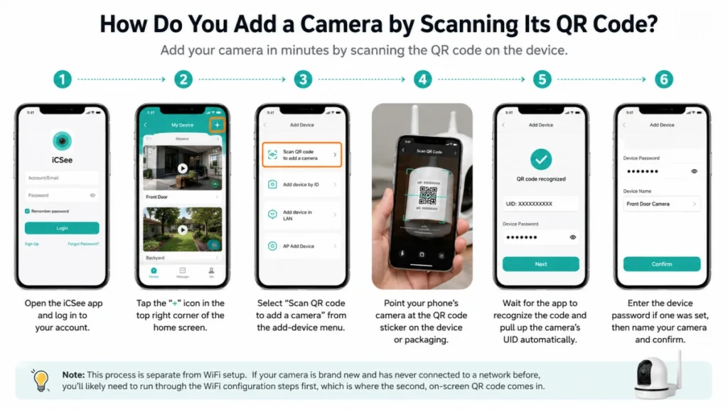 How Do You Add a Camera by Scanning icsee camera QR Code