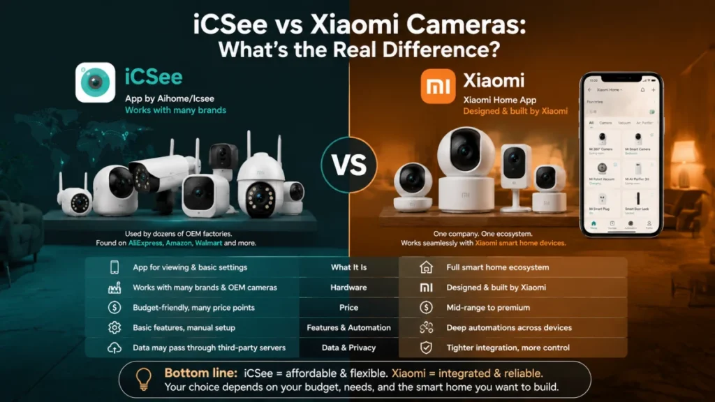 Real Difference Between iCSee and Xiaomi Cameras