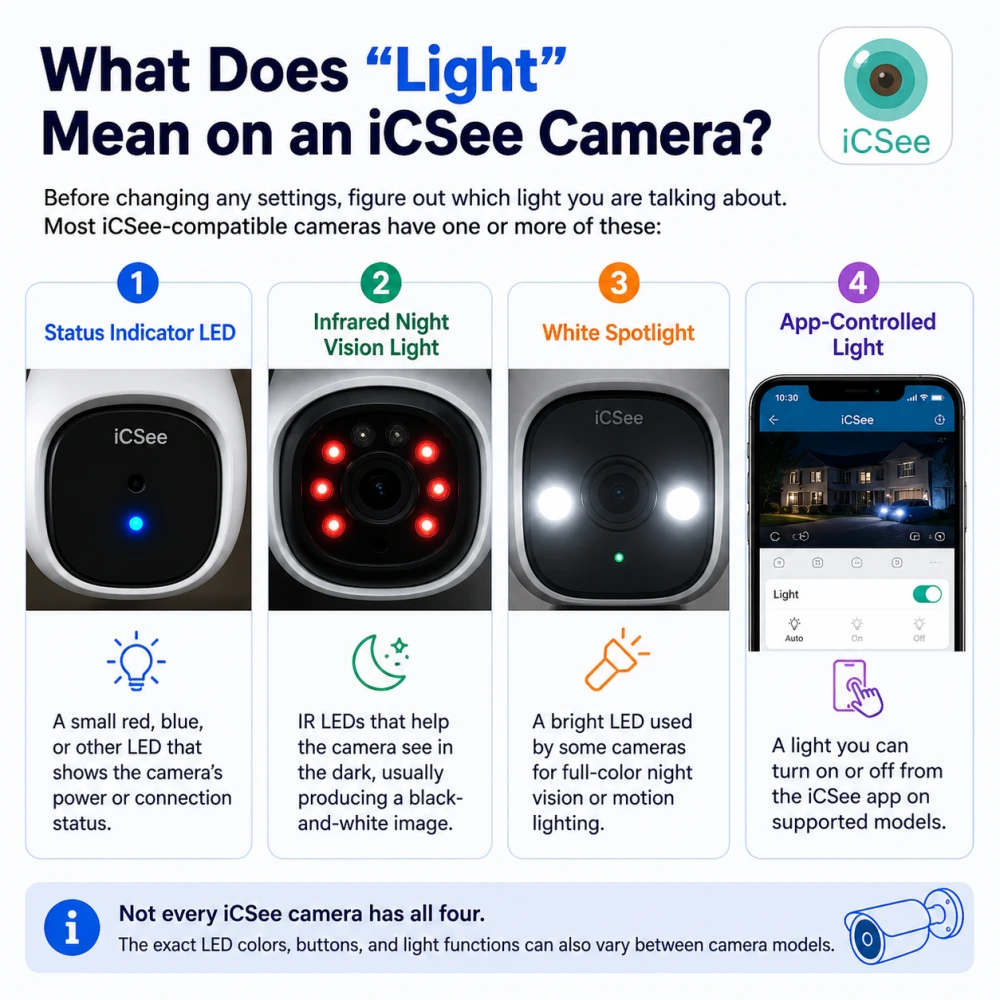 What Does “Light” Mean on an iCSee Camera