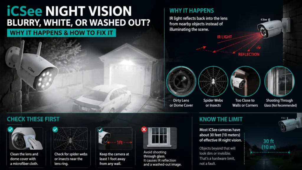 why iCSee Night Vision Looks Blurry