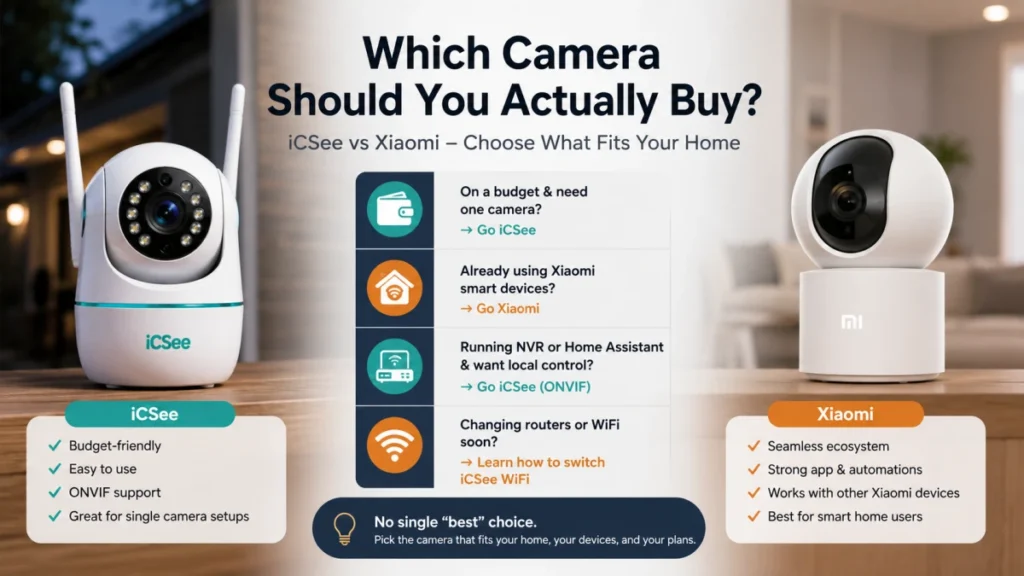 iCSee vs Xiaomi camera
