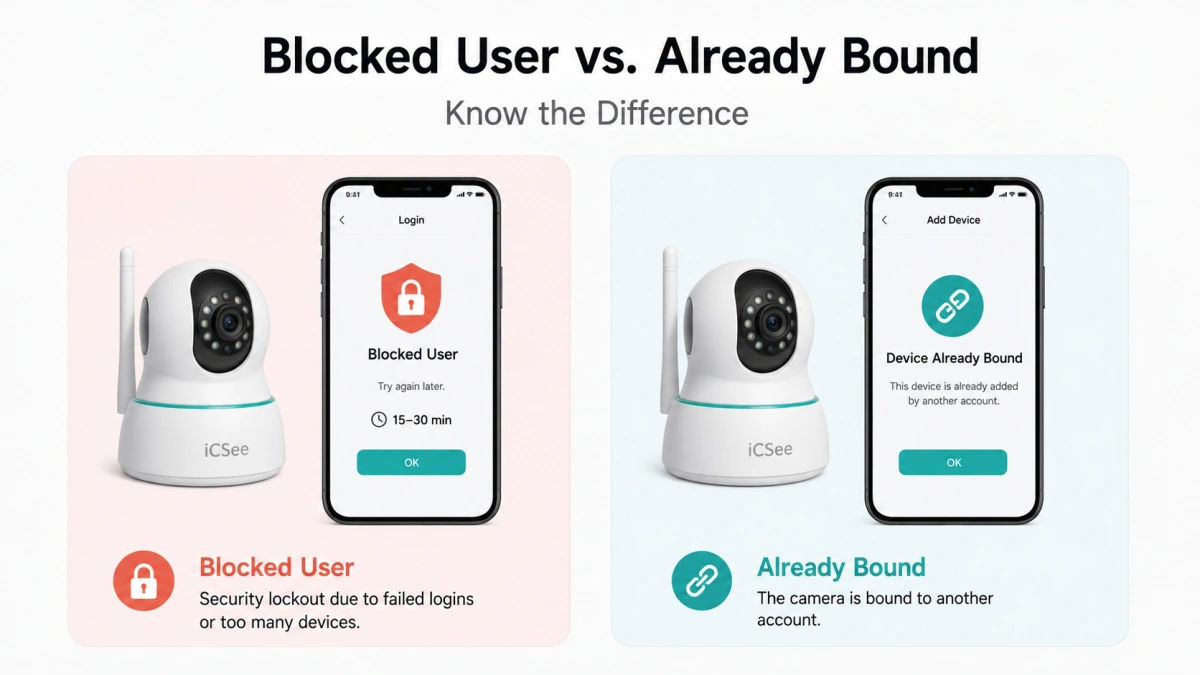 icsee Camera Says “Blocked User” Instead Of “Already Bound”